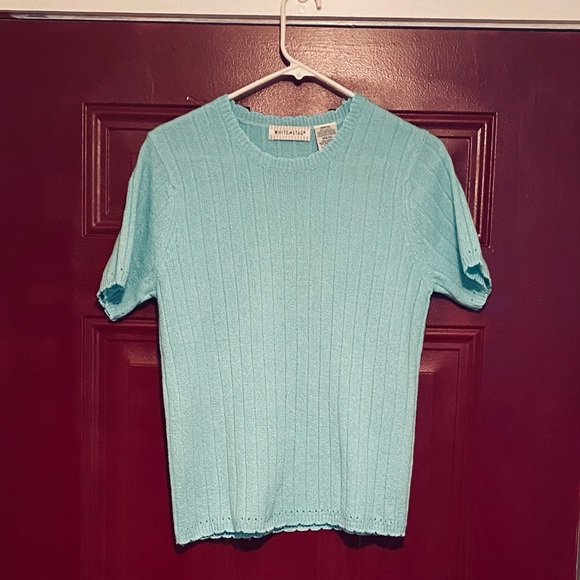 White Stag Women’s Acrylic Short Sleeve Sweater Size Medium 8/10 - Picture 3 of 8